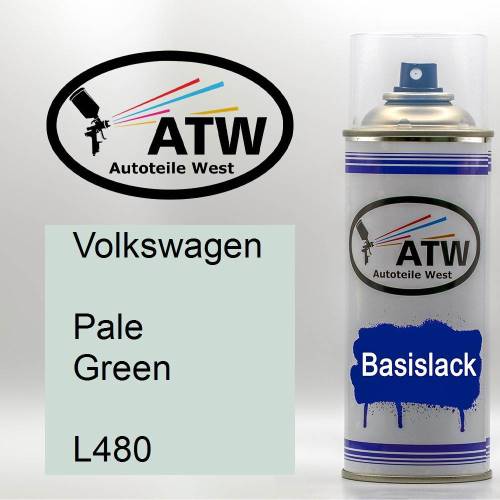 Volkswagen, Pale Green, L480: 400ml Sprühdose, von ATW Autoteile West.